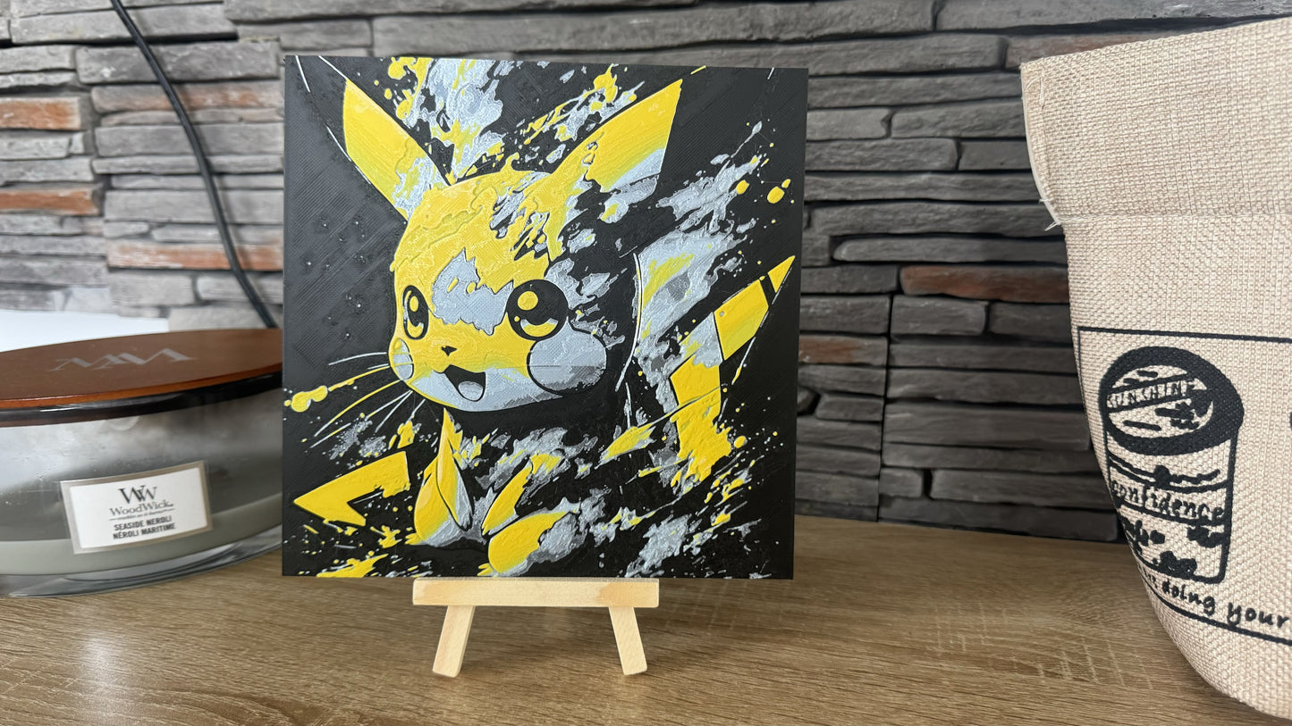 Cadre relief Pokémon Pikachu (avec support) - 3D Painting