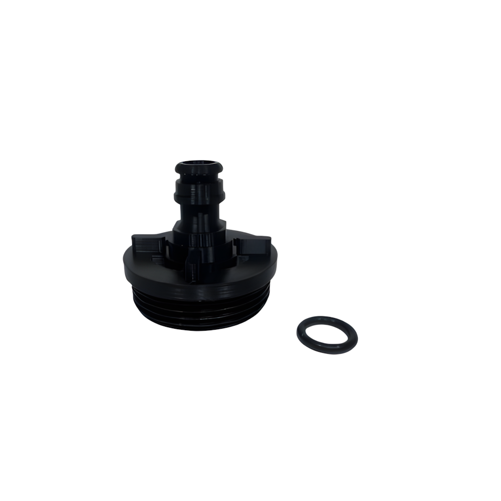 Raccord nable réservoir eau bateau noir avec joint étanchéité et connecteur Gardena