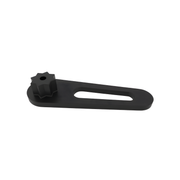 Cle nable 8 pans noire imprimee 3D vue de profil sur fond blanc