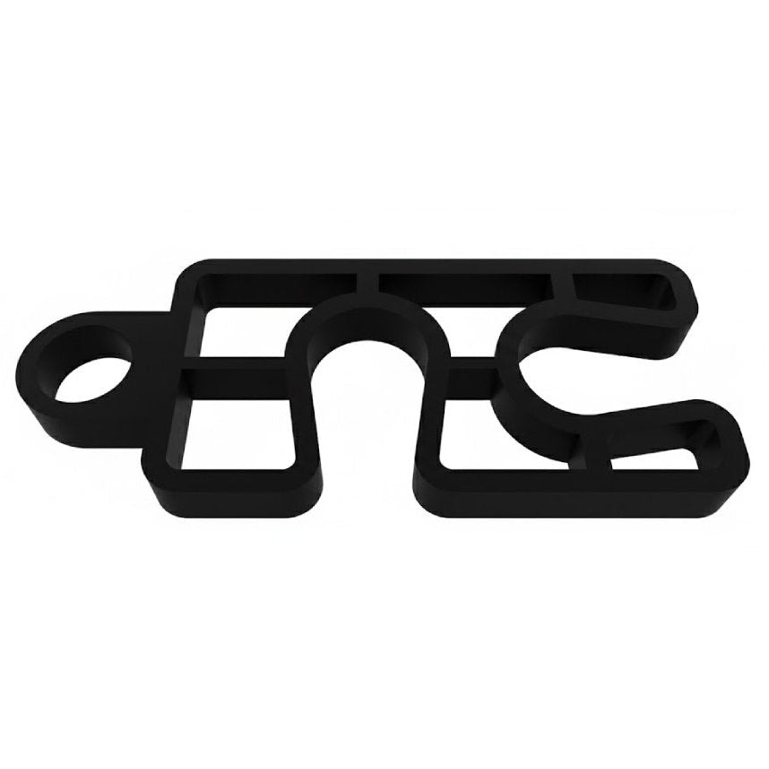 Accroche-flexible double plat noir vue de face - clip pour détendeur octopus - fabrication française