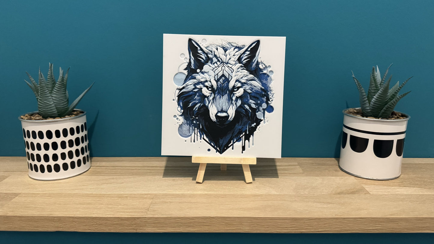 Cadre relief Loup (avec support) - 3D Painting