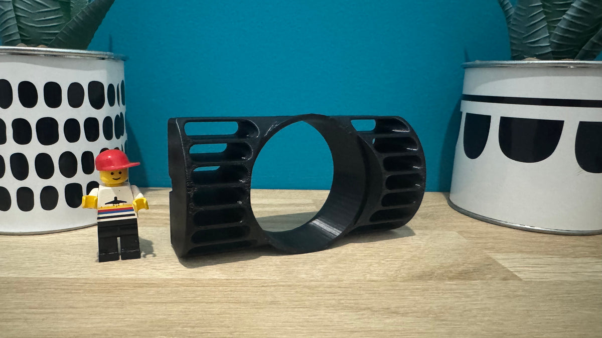 Buse aeration BMW E30 centrale 1-jauge impression 3D vue de profil