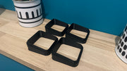 Adaptateur ventilation Audi RS3/S3/A3 noir lot de 4 pieces vue ensemble