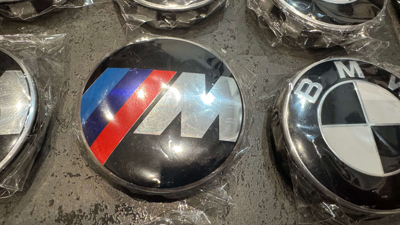 Cache moyeu BBS avec insigne BMW M Sport tricolore bleu rouge argent pour BMW E30 performance