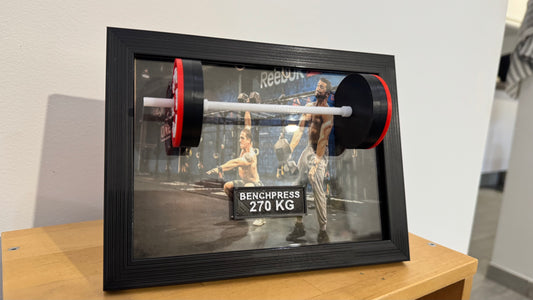 Cadre 3D personnalisé musculation, haltère, CrossFit et powerlifting