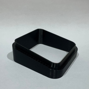 Adaptateur ventilation Audi RS3/S3/A3 noir vue perspective 3/4 impression 3D