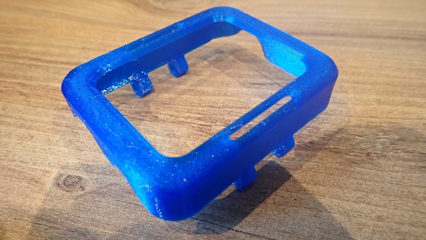 Coque protection TPU bleue transparente Shearwater Peregrine vue 3/4