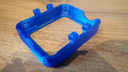 Coque protection TPU bleue transparente Shearwater Peregrine vue arrière clips fixation