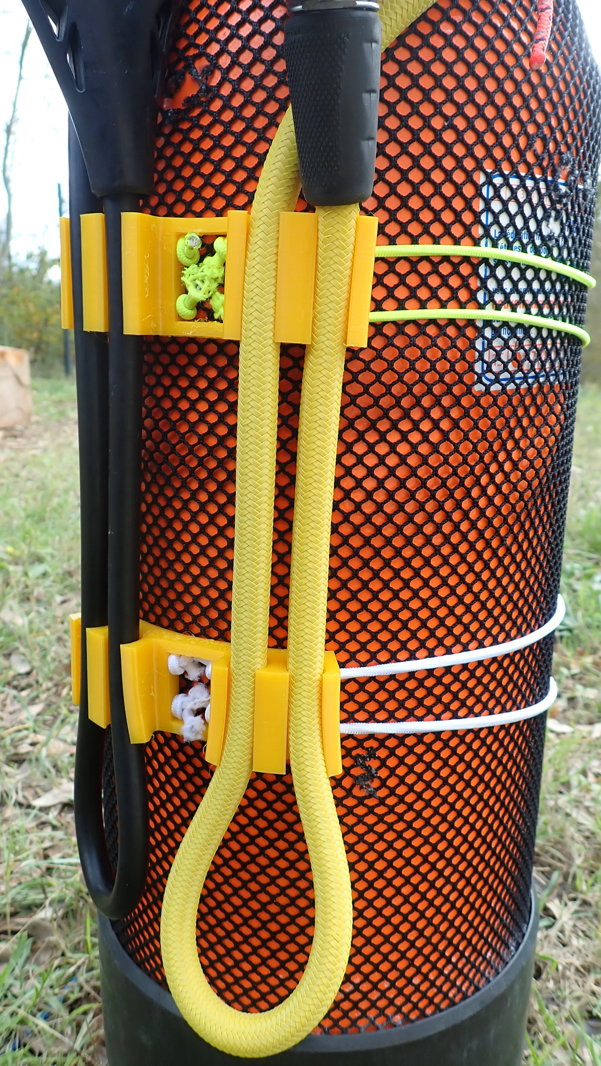 Organisateur flexibles plongée jaune bloc installation complète double système