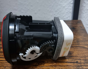 Adaptateur ventilation Audi RS3/S3/A3 blanc vue arriere mecanisme interne