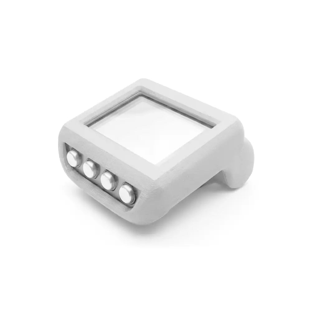 Coque protection TPU blanche ordinateur plongée Mares Genius vue 3/4 fond blanc