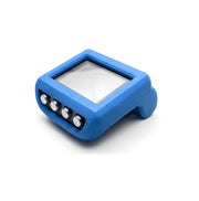 Coque protection TPU bleue ordinateur plongée Mares Genius vue 3/4 fond blanc