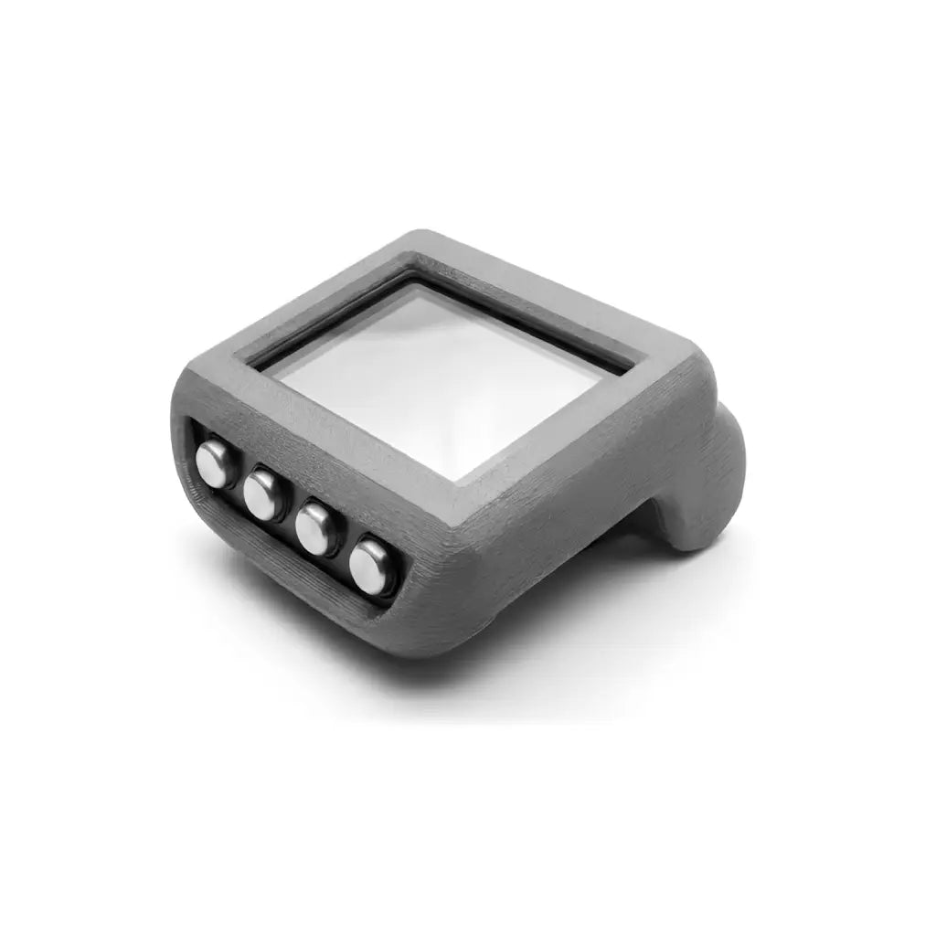 Coque protection TPU grise ordinateur plongée Mares Genius vue 3/4 fond blanc