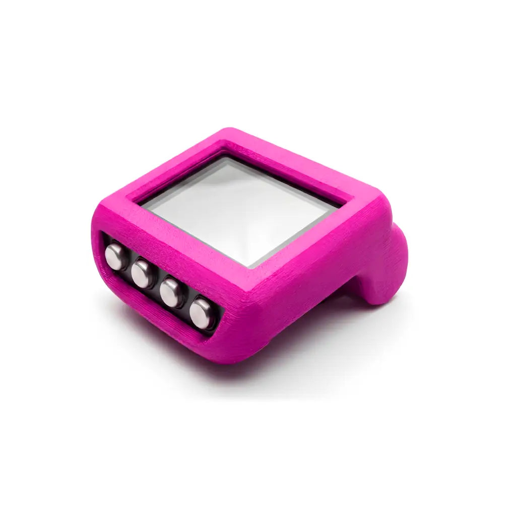 Coque protection TPU rose ordinateur plongée Mares Genius vue 3/4 fond blanc