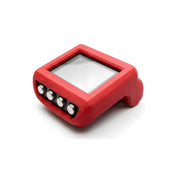 Coque protection TPU rouge ordinateur plongée Mares Genius vue 3/4 fond blanc