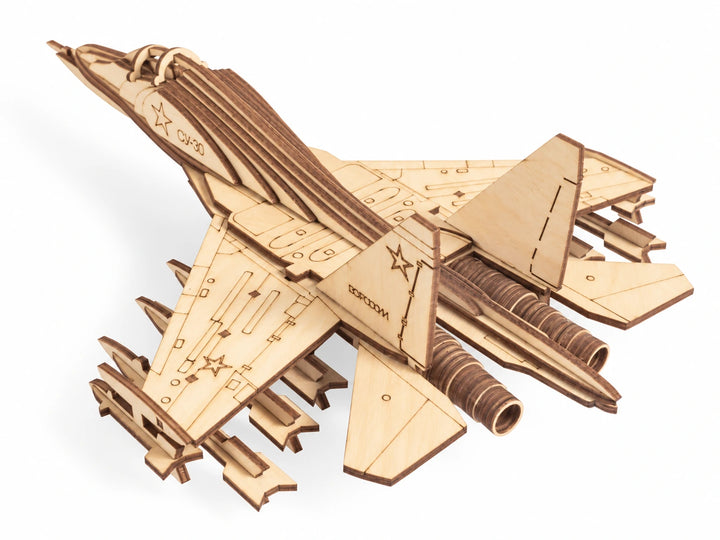 Puzzle bois 3D avion SU-30 - Maquette à monter