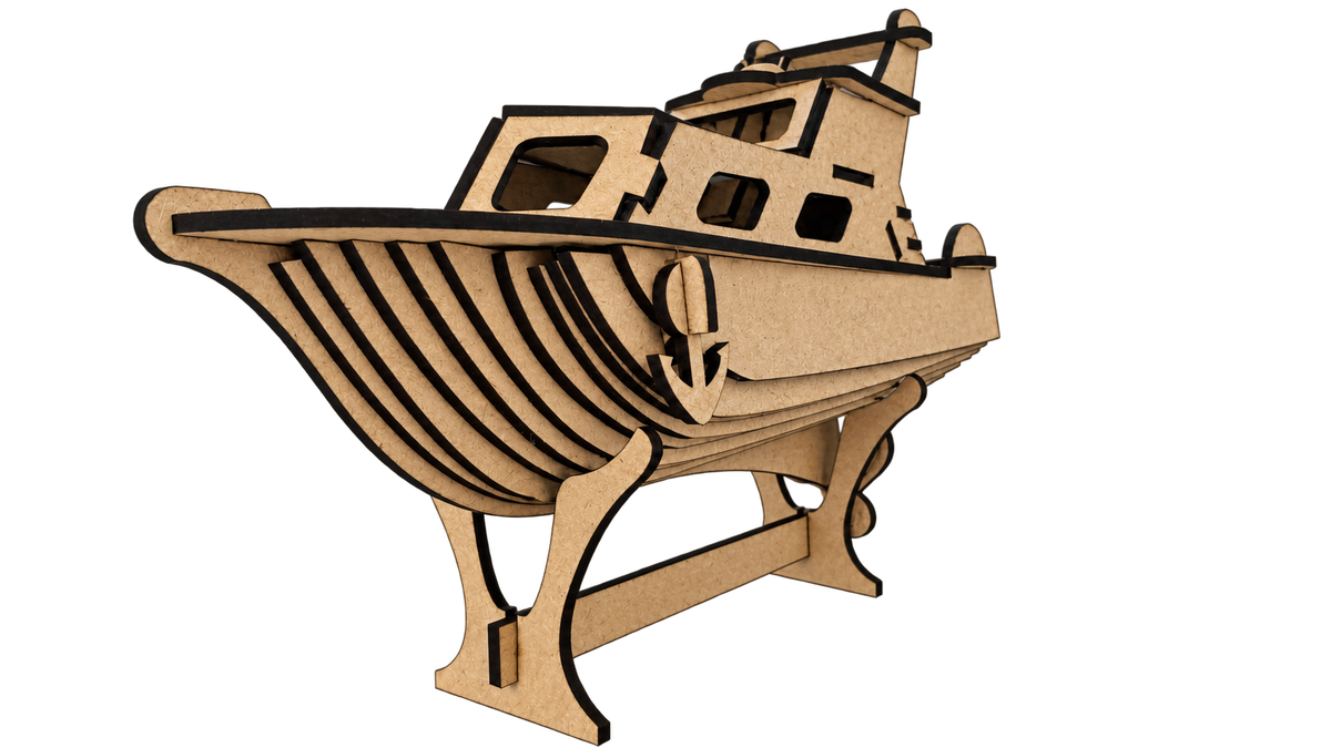 Puzzle bois 3D bateau Yacht Riviera - Maquette à monter