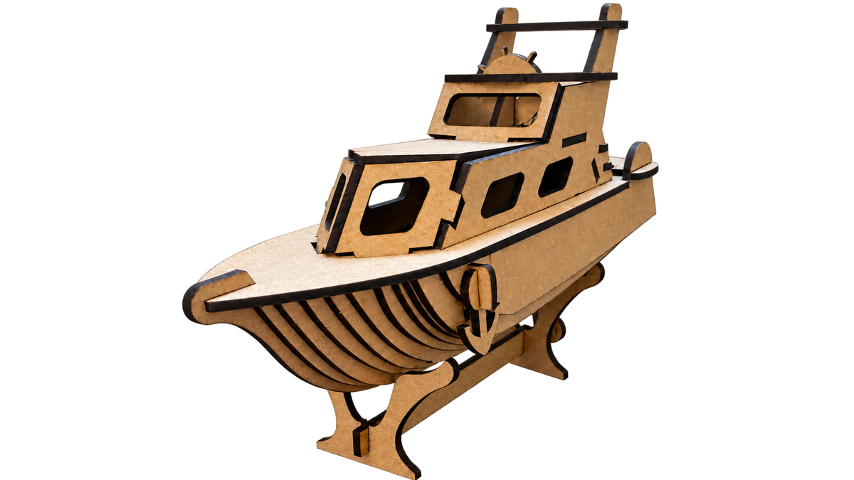Puzzle bois 3D bateau Yacht Riviera - Maquette à monter