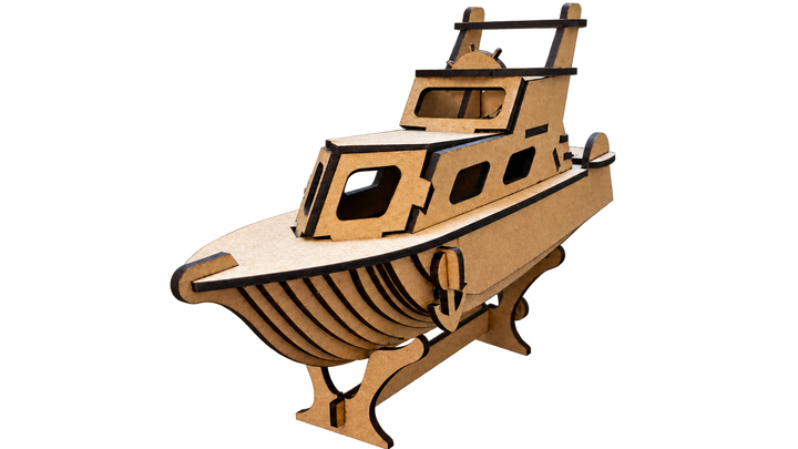 Puzzle bois 3D bateau Yacht Riviera - Maquette à monter