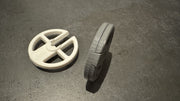 Roues anti-ragage vues de face et de profil