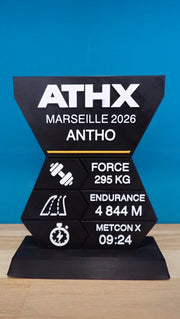 Trophée personnalisé Force, Endurance et WOD en 3D